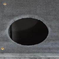 PawHut Katzenbaum für den Innenbereich, 111 cm, Kratzbaum mit Katzenbett, Sisal-Kratzpfosten, Spielball, Sprungplattform, Grau(m-8)