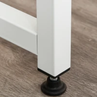 HOMCOM Computer Desk with Storage Shelf, 120 x 60cm Home Office Desk with Metal Frame, Study Table, Easy Assembly, Oak(m-8)