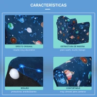 HOMCOM Sillón Infantil Bonito Mini Sofá para Niños Mayores de 12 Meses Ergonómico Patas Antideslizantes Asiento Acolchado Grueso 50x39x44 cm Azul(m-5)