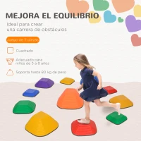 AIYAPLAY Conjunto de Piedras de Equilibrio para Niños Apilables de 11 Piezas Antideslizantes para Interior y Exterior Multicolor(m-4)
