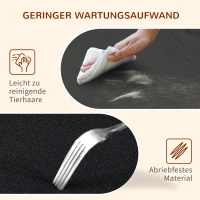 PawHut Erhöhtes Hundebett Hundeliege Haustierbett Schlafplatz Hundesofa Hundebett mit Kissen im Innen- und Außenbereich Netzstoff Schwarz+Hellgrau 120 x 80 x 30 cm(m-8)