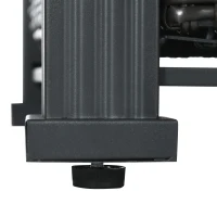 Outsunny Outdoor PE Rattan Gas Fire Pit Table, Patio Square Propane Heater with Marble Desktop, Rain Cover, Glass Windscreen, and Glass Stones, 50,000 BTU, Black(m-8)