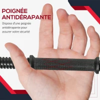 HOMCOM Ensemble d'haltères Courtes Total 20 Kg - Dumbbell Paires -Poids réglable - Barres incluses - Entraînement Musculaire & haltérophilie - Acier HDPE Noir(m-5)