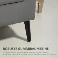 HOMCOM Polsterbank mit Stauraum, Truhenbank mit Armlehnen, 46 cm Sitzhöhe, samtartiges Polyester, 111,5 x 41 x 65 cm, Dunkelgrau(m-5)