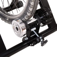 HOMCOM Deluxe Indoor Bicycle Trainer Stand Fan Fly Wind Wheel with Foldable Turbo Trainer & Noise Reduction Suitable for Tyres 26"-28" & 700C Wheel Road Bike - Black(m-8)