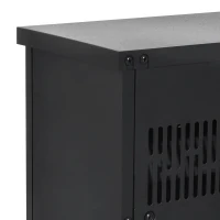 HOMCOM Cheminée électrique à Effet de Flamme poêle Style Contemporain Thermostat 600-1200 W Noir(m-9)