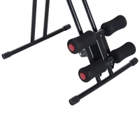 HOMCOM Panca per Addominali Trainer Attrezzo Fitness Allenamento Casa Palestra con Display in Acciaio Nero 90x54x93cm(m-5)