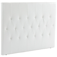 HOMCOM Cabecero de Cama 160 cm Tapizado en PU 2 Formas de Uso Vertical o Montado a la Pared Cabecero Blanco