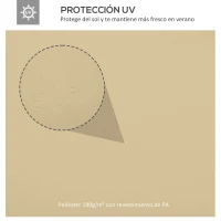 Outsunny Techo de Repuesto para Cenador 4x3 m de 2 Niveles Toldo para Pérgola Recambio con 10 Orificios de Drenaje Crema(m-4)