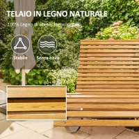 Outsunny Sedia a Dondolo da Giardino a S con Seduta Ergonomica, in Legno di Abete e di Pino, 130x60x60 cm(m-6)
