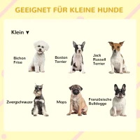 PawHut Hundehütte aus Massivholz, wetterbeständig, Asphaltdach, 71 cm x 58 cm x 77 cm, Grau + Weiß(m-4)