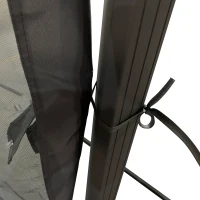 Outsunny Gazebo da Giardino 4x3m con Zanzariere e Tetto in Policarbonato, Grigio(m-9)