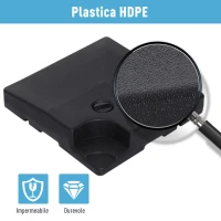 Outsunny Set 4 Basi a Croce per Ombrelloni da Giardino Riempibili con Acqua e Sabbia 51x51x12cm Nero(m-6)