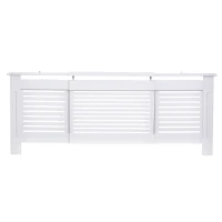HOMCOM Heizkörperverkleidung Heizkörperabdeckung, Größenverstellbar, 208,5 cm x 20,5 cm x 82,5 cm, Weiß(m-10)