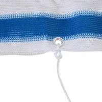 Outsunny Lot de 2 Brise-Vue renforcés occultants brise vue pour balcon HDPE Haute densité 52 œillets + 4 Cordons dim. 5L x 0,90H m Bleu Blanc rayé(m-7)