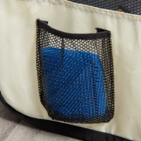 PawHut Welpenauslauf Freilaufgehege Tierlaufstall Laufstall Welpenzaun Welpen-Laufstall Hundelaufstall 600D Oxford Ø120 x H58 cm(m-9)