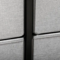 HOMCOM Cassettiera 8 Cassetti in Tessuto Rimovibili, in Legno e Acciaio Stile Industriale, 80x30x81.5cm(m-8)