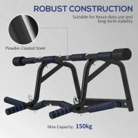 SPORTNOW Multi-Grip Doorway Pull Up Bar with Non-Slip Grips, Chin Up Bar with Anti-Fall Slot for Indoor Gym Upper Body Workout(m-7)