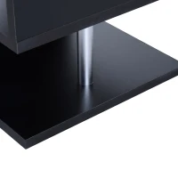 Homcom Table Basse Carré Noire 50 x 50 x 50 cm(m-5)