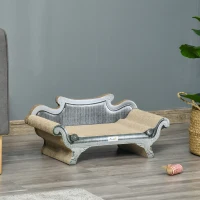 PawHut Cat Scratching Board Cardboard Cat Scratchers Lounger, 60 x 29 x 26.5cm(m-10)