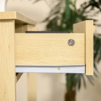 HOMCOM Tavolo Consolle in Legno per Ingresso, Salotto, Camera con 2 Cassetti, Stile Shabby Chic Color Legno, 100x30x76cm(m-8)