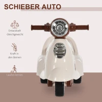 HOMCOM Rutscher Kinder Rutscherauto Geländewagen Rutscherfahrzeug Kinderfahrzeug  für Jungen und Mädchen mit Musik & Druckknopfhupe Weiß 66 x 33 x 47,7 cm(m-6)