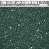 Outsunny Abri de Jardin Armoire de Jardin sur Pied dim. 77L x 58l x 175H cm 2 étagères 2 Portes 3 Crochets Toit bitumé étanche Bois sapin pré-huilé Gris Blanc(m-7)