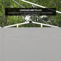 Outsunny Panneaux latéraux pour gazebo, pour 3x3(m) ou 3x6m Pop Up Gazebo, 2 packs de panneaux latéraux de remplacement, gris(m-6)