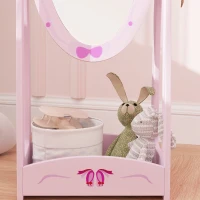 AIYAPLAY Kids Full Length Mirror, 360° Rotating Children Standing Mirror with Storage Shelf, Pink(m-9)