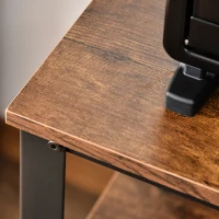 HOMCOM Küchenwagen Rollwagen mit 3 Ebenen Küchenrollwagen mit Tischplatte und Regalen, Küchenregal auf Rollen, im Vintage-Industriedesign Allzweckwagen für Küche Bad Büro Wohnzimmer Natur(m-9)