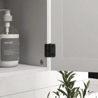 kleankin Armadietto Pensile Bagno in Legno Stile Country con Ripiano Regolabile, 60x30x60cm, Bianco(m-9)