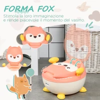 ZONEKIZ Vasino per Bambini con Schienale, Vaschetta Rimovibile e Braccioli, Età 6 Mesi-3 Anni, Rosa(m-5)