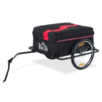 HOMCOM Fahrradanhänger Klappbar Lastenanhänger mit Kupplung,Transportwagen bis 40 kg belastbar, Transportanhänger Anhänger für Fahrrad Handwagen 140 x 88 x 60 cm(m-10)