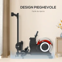 SPORTNOW Vogatore ad Acqua Pieghevole a 6 Livelli di Resistenza, in Acciaio e PC, 190x50x65 cm, Rosso(m-9)