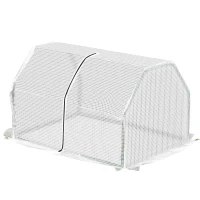 Outsunny Mini Gewächshaus, wetterbeständig, leicht zu transportieren, 99 cm x 71 cm x 60 cm, Folientunnel, Grün(m-14)