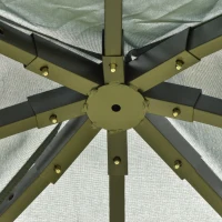 Outsunny 3 x 3(m) Aluminium Garden Gazebo Canopy Party Tent with Netting and Curtains for Lawn, Backyard and Deck(m-8)