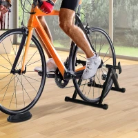 HOMCOM Rodillo de Bicicleta Plegable con Resistencia Magnética Ajustable para Ruedas de 26-28'' de interior 68x62,5x49 cm Negro(m-2)