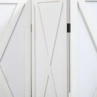 HOMCOM Biombo de 4 Paneles Separador de Ambientes Plegable 182x170 cm Divisor de Espacios Elegante Blanco(m-9)