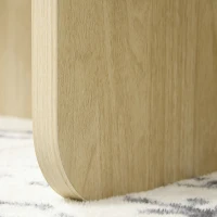 HOMCOM Tavolino da Salotto Ovale in Truciolato dallo Stile Moderno, 110x60x45cm, Color Rovere(m-9)