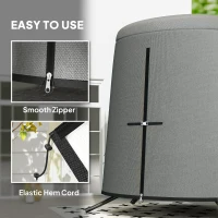 Outsunny 196 x 230 cm Hanging Egg Chair Protective Cover - Grey(m-5)