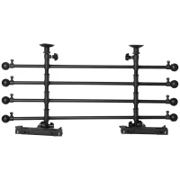 PawHut Reja de Seguridad de Coche para Perros Ajustable 85-140x40-50 cm Rejilla Separadora para Mascotas Negro(m-8)