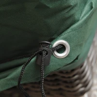 Outsunny Outdoor Garden Furniture Cover Waterproof, Anti-UV 600D Heavy Duty Oxford Fabric Patio Furniture Cover for Rectangular Sofa Table Set, Green, 135 x 135 x 75 cm(m-9)