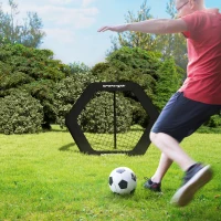 SPORTNOW Football Rebounder Net with 5 Adjustable Angles, Foldable Football Kickback Target Goal for Play Training Teaching, Indoor and Outdoor Use(m-10)