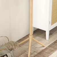 HOMCOM Eight-Hook Wooden Coat Rack - Natural(m-8)