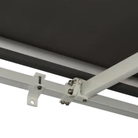 Outsunny Markise elektrisch Gelenkarmmarkise Kurbel inkl. Fernbedienung Balkon Alu Grau 5x3m(m-9)