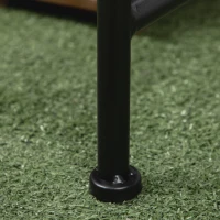 Outsunny Banc de jardin 2 places banquette extérieur terrasse patio en acier style romantique - 106 x 42 x 95 cm noir(m-9)