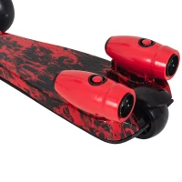HOMCOM Kids Scooter, 3 Wheel Foldable Kick Scooter Adjustable Height w/ Flashing Wheels, Music, Water Spray for 3-6 Years, Red(m-9)