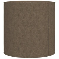 HOMCOM Poggiapiedi 2 in 1 con Rivestimento Rimovibile in Tessuto Effetto Lino, Ø41x41 cm, Marrone(m-10)