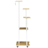 Outsunny Blumenständer, Pflanzenständer, 5 Ebenen, für Innen- und Außenbereiche, Stahl, weiß, 35 x 26 x 120cm(m-7)