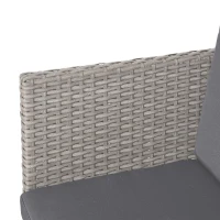 Outsunny Set Mobili da Giardino Esterno Tavolo con 4 Sedie 4 Poggiapiedi 9pz Rattan Grigio(m-9)